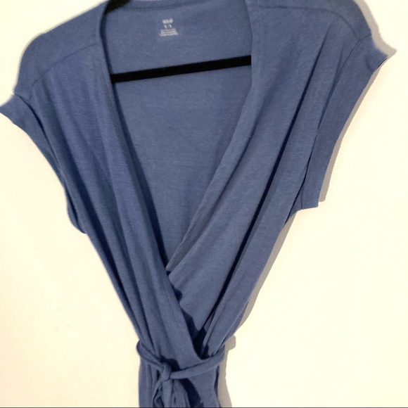 aerie Knit Wrap Dress Marbled Blue Medium FINAL SALE - Picture 3 of 8